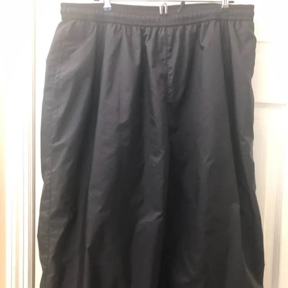 Vintage K-Swiss Black Training Athletic Pants XL Lined Elastic Waistband